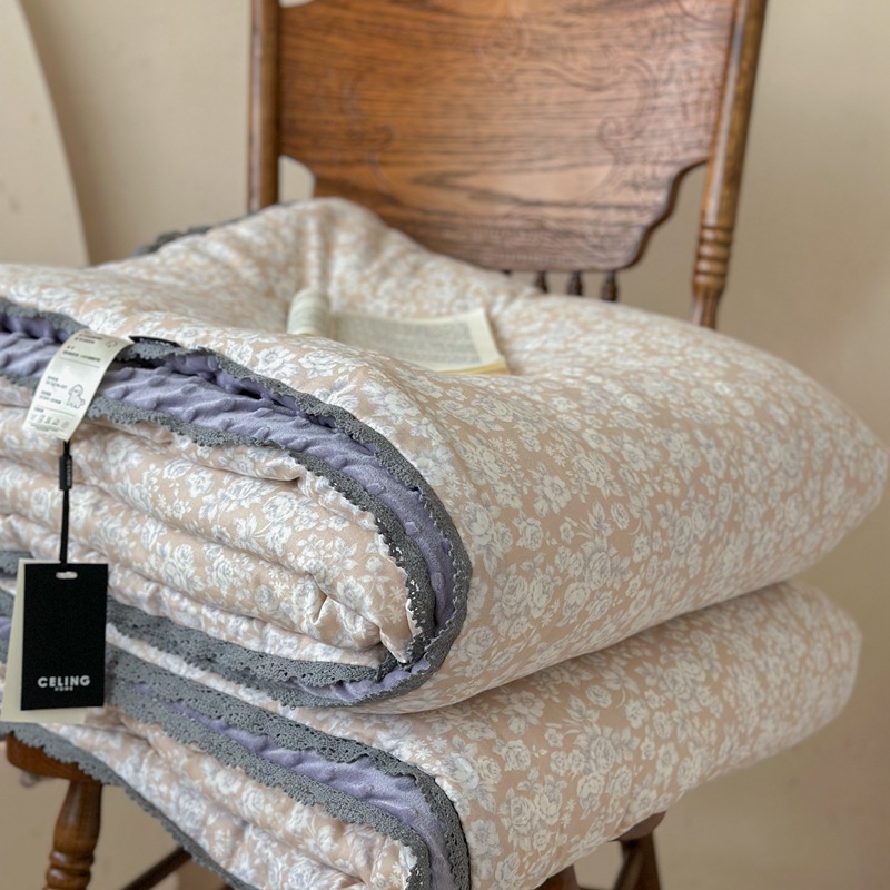 면 거즈 비니 퀼트 - 피오니 화이트