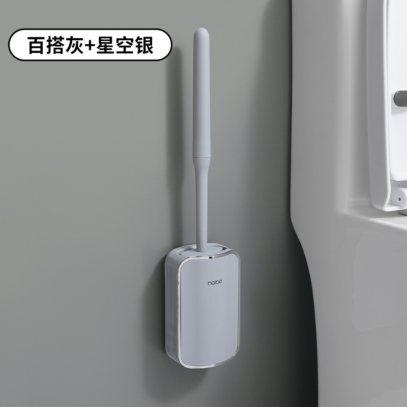 cepillo de inodoro de silicona sin ángulo muerto cepillo de lavado de inodoro sin perforación cepillo de limpieza de inodoro en cuclillas