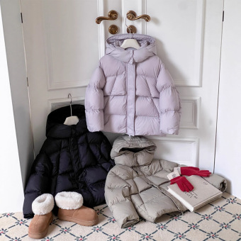 可溯源90白鸭绒~新国标儿童石墨烯轻盈保暖蓄热强防水面包羽绒服