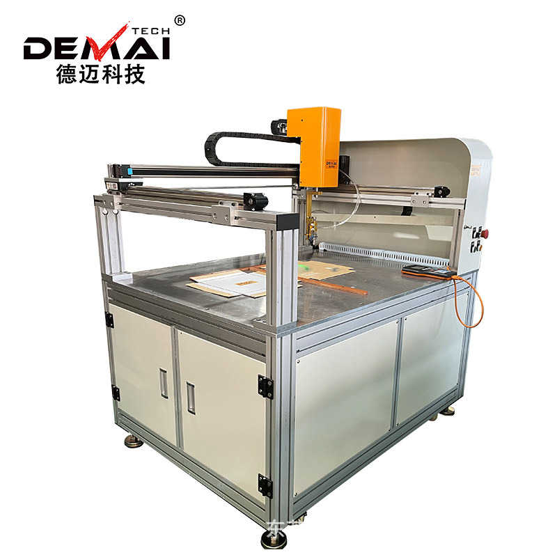 四轴落地一体式涂胶画胶机包装礼品盒化妆盒皮革箱包手提袋点胶机