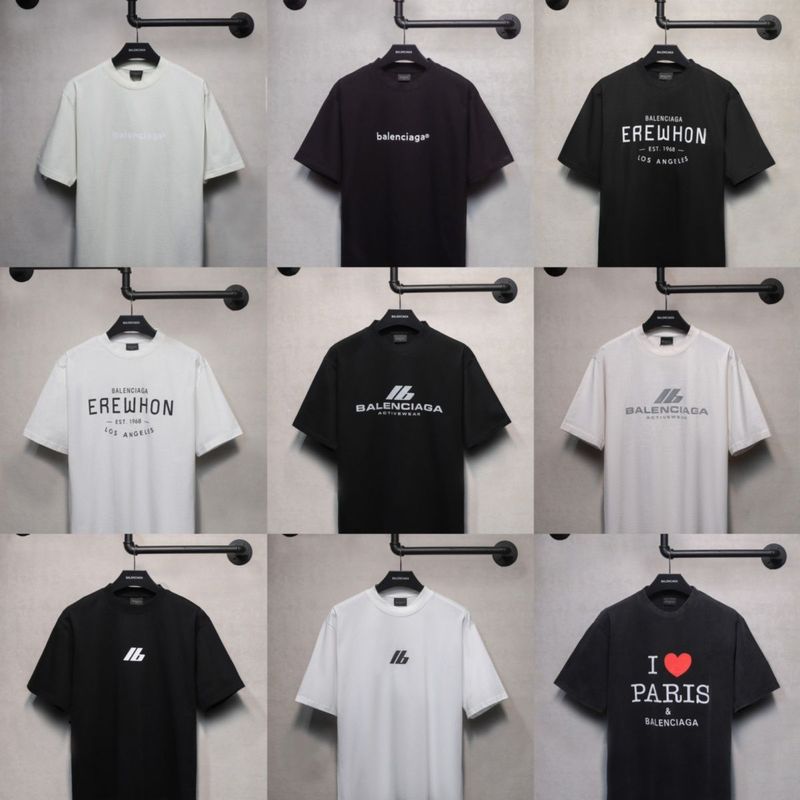夏のパリ風トレンドブランド新作夜景柄ルーズフィットレタープリントカジュアル半袖Tシャツ男女兼用純綿|undefined
