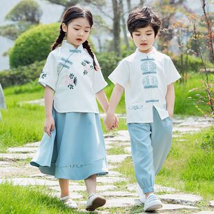 Boys' Han Dynasty Ancient Style Suit Baby Summer Girls' Ancient Costume Chinese Style Kidsren's Tang Suit Chinese Studies June 1St Performance Costume
