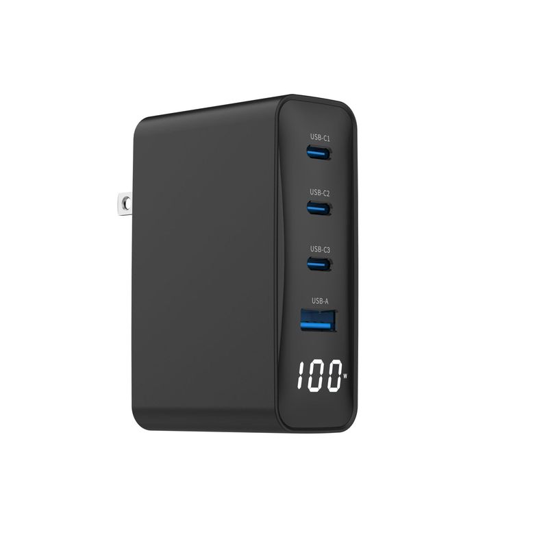 PD100W多口氮化镓充电器手机平板数码电源适配器可折叠转化快充头|undefined