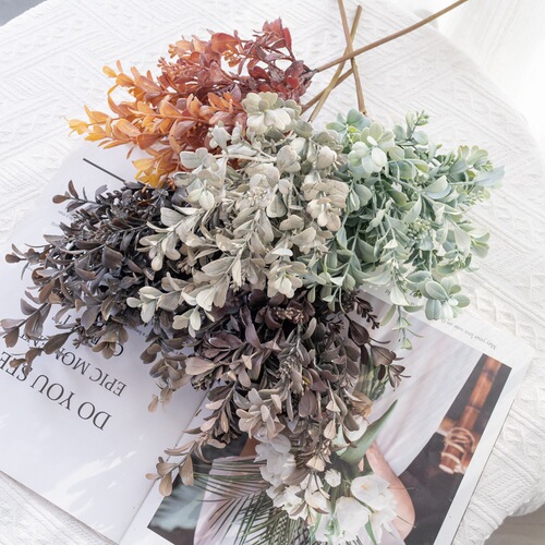 Wen Zi Clover Bundle Artificial Flower Manufacturer Home Decoration Bouquet Rose Wall Artificial Flower Cross-Border CL11003