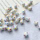 DIY hand string handmade loose beads round beads bracelet jewelry accessories beads hand-painted oil dripping glass handmade material accessories
