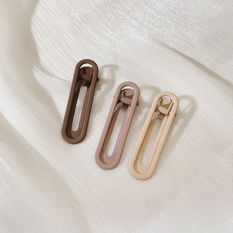 Pinza para el cabello de dopamina sin costuras de color caramelo clip lateral femenino flequillo clip para el cabello roto tocado clip de pico de pato y2k horquilla de una palabra