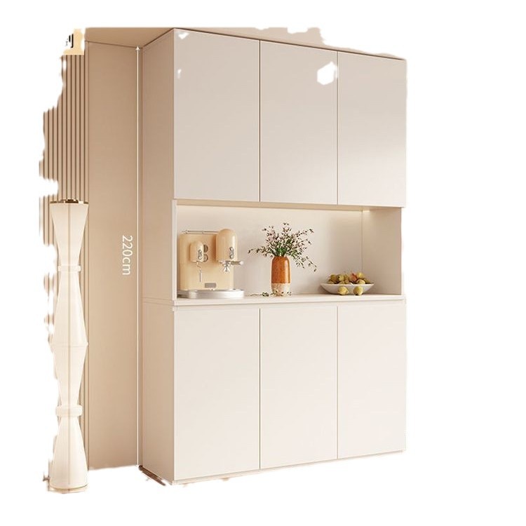 Gabinete de comedor de madera sólida, gabinete alto contra la pared, sala de estar, comedor, armario de almacenamiento, armario de cocina, armario de vino, armario de té moderno