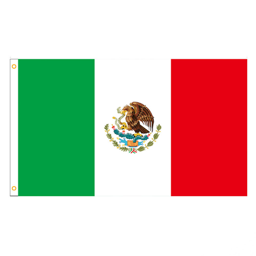 Silk Screen Mexican Flag Polyester Decoration For Parade Party Outdoor World Cup Hanging Colorful Home Garden Flag_voghion.com