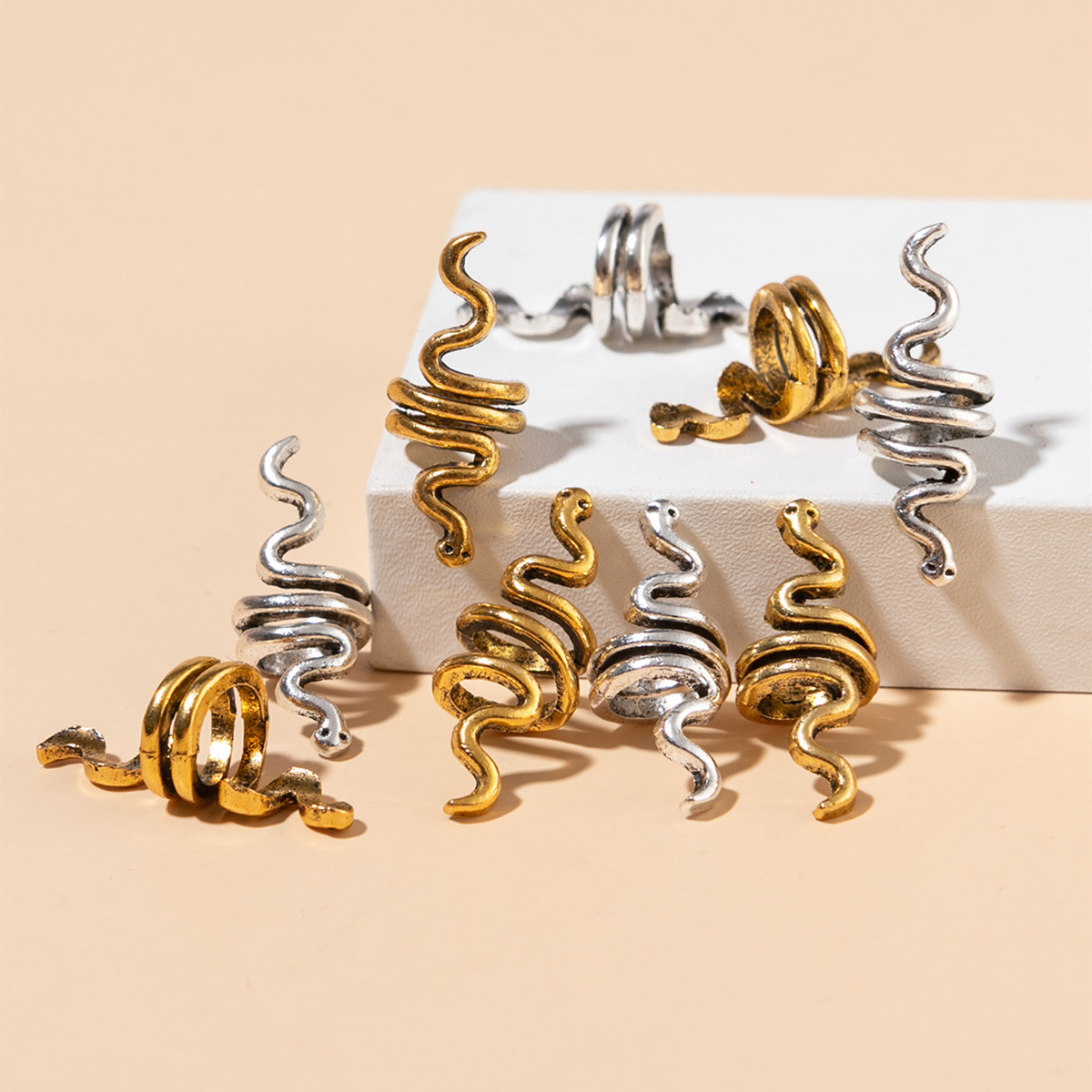 Simple Style Snake Alloy Plating Hair Buckle display picture 3