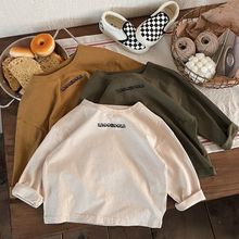 2025春秋新款洋气男女中小儿童装纯棉t恤上衣印花长袖打底衫衣服