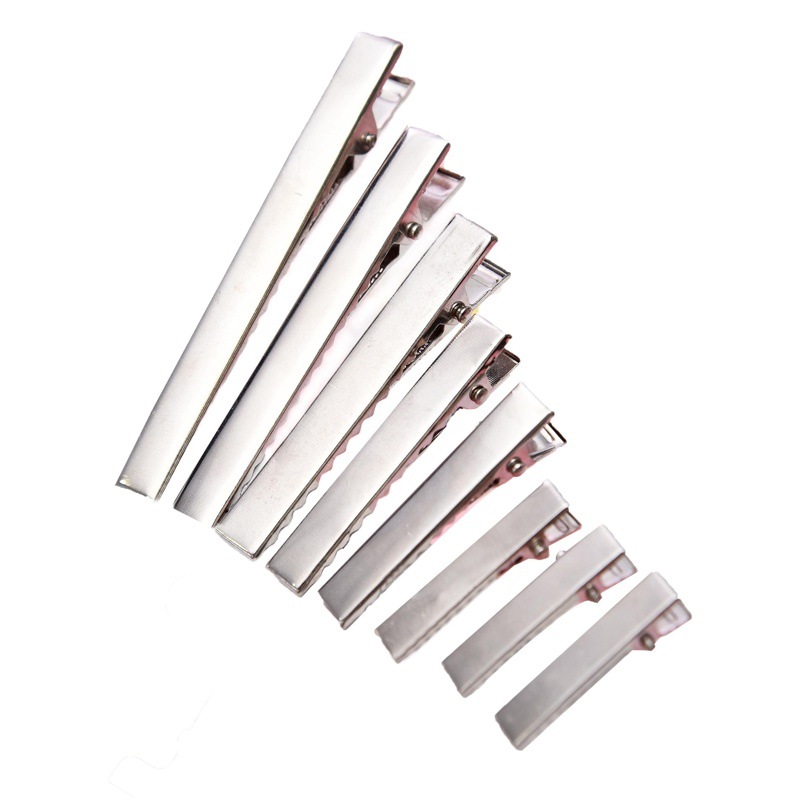 Factory direct diy hair clip accessories crocodile clip Korean silver headdress duck bill clip square clip metal hair clip wholesale