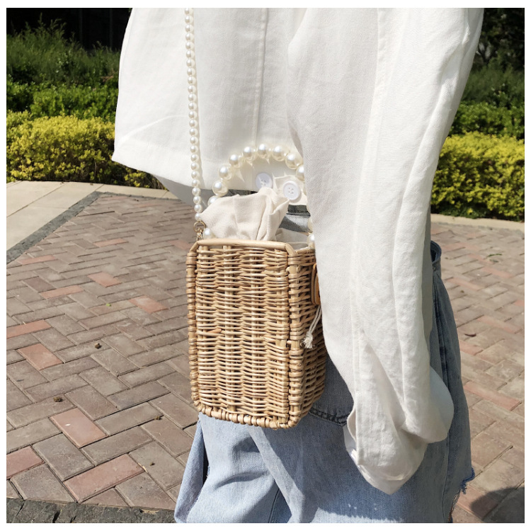 Fashion Straw Woven Small Square Bag display picture 8