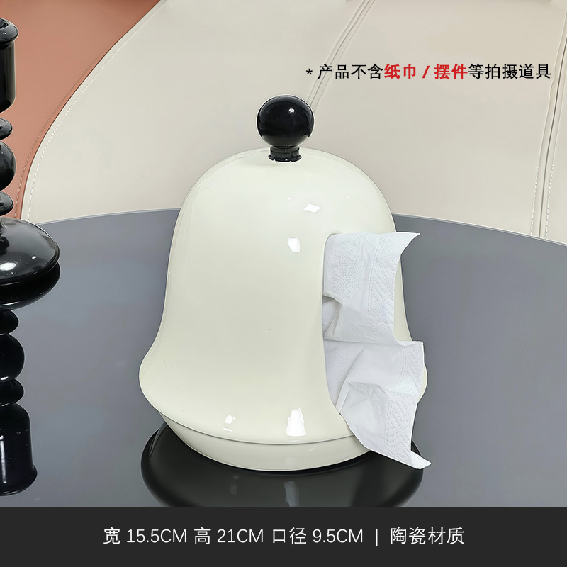 高品質のベルティッシュボックスリビングルームホームティッシュボックスレトロデザインセラミッククリエイティブティッシュ収納ボックス|undefined