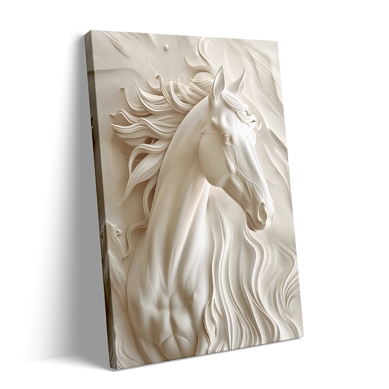 装饰画奶油风立体视觉喷绘油画客厅玄关卧室壁画酒店公寓民宿挂画