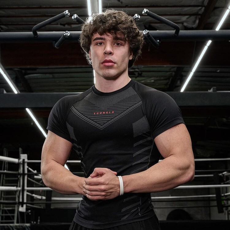 2025 New Fitness Clothing Coach Sports T-Shirt Muscle Compression Shirt Men's High-Elastic Training Shirt Short-Sleeve Fitness Wear for Men