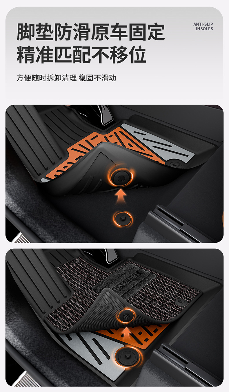 Suitable for Denza N8L N9 Special Vehicles, Colorful Tpe Car Floor Mats, Trunk Mats, Car Accessories