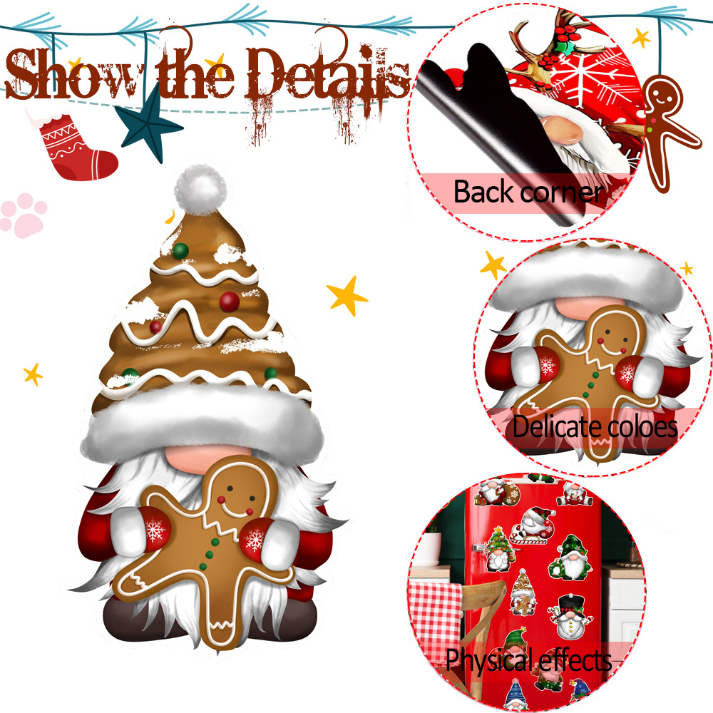 200g Weight Wall Sticker Home Textiles & Decor Type Christmas Cute Christmas Tree Santa Claus PVC