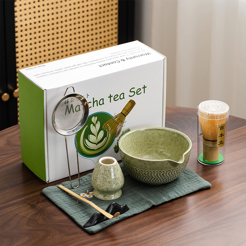 Japanese-style matcha bowl ceramic matcha tea with suit tea bamboo matcha tea brush baibenli song dynasty tea ceremony ins