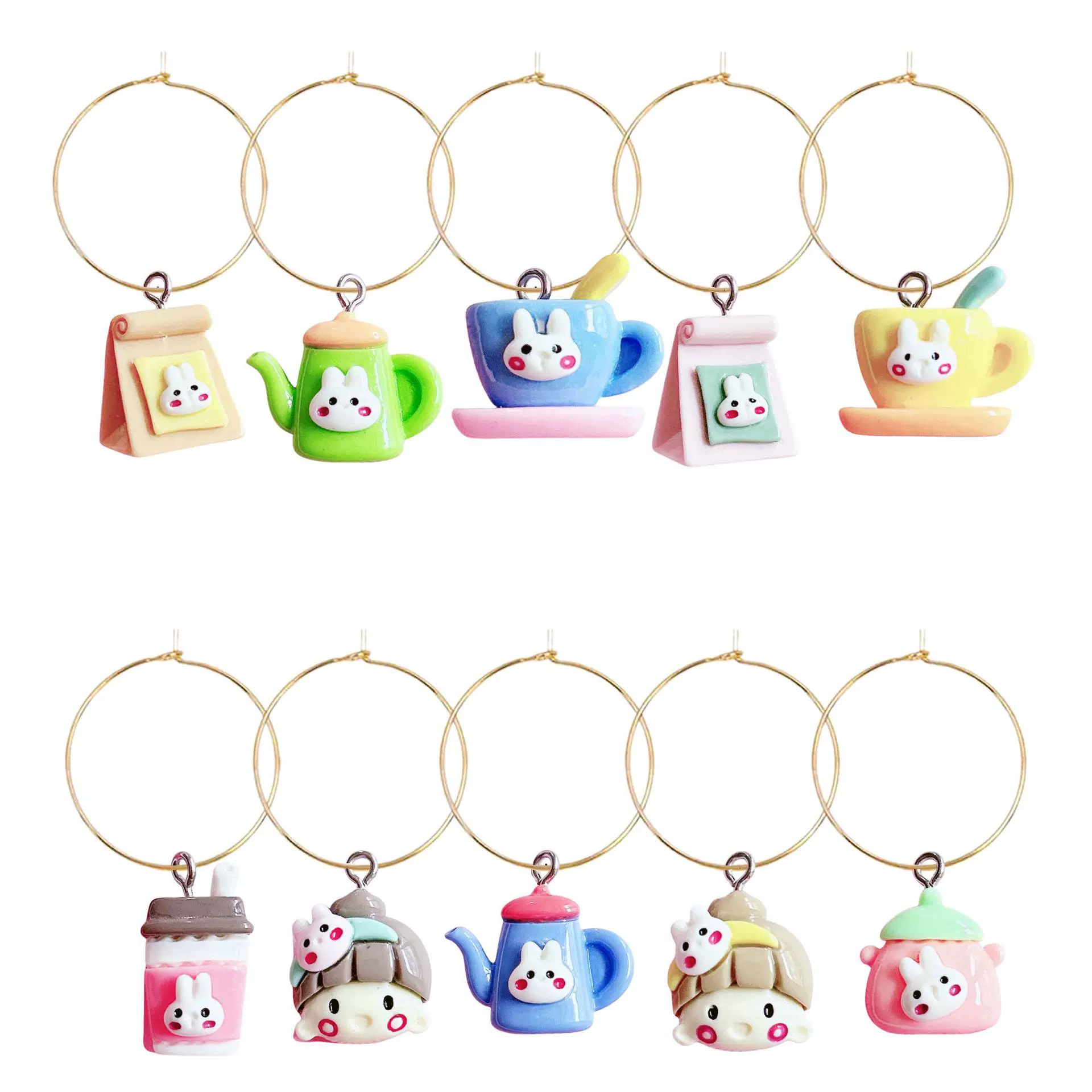 Подвеска-кулон в виде кубка с декором в виде кролика, украшение для вечеринки, декор для винного приема от Shein