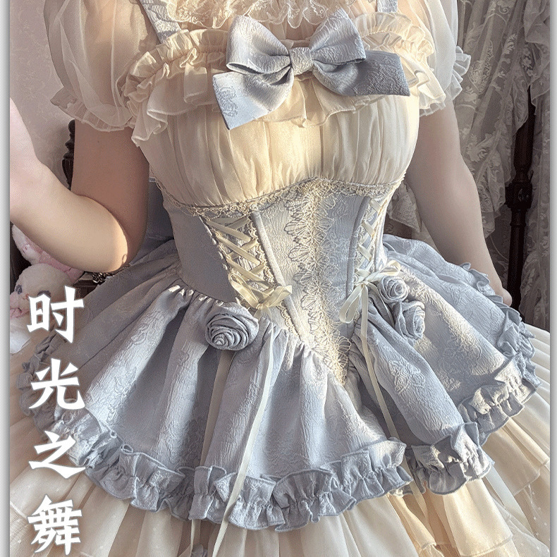 [Dance of the Light 3.0] Brocade Garden lolita original Lolita lindo perro fresco corto ballet lo
