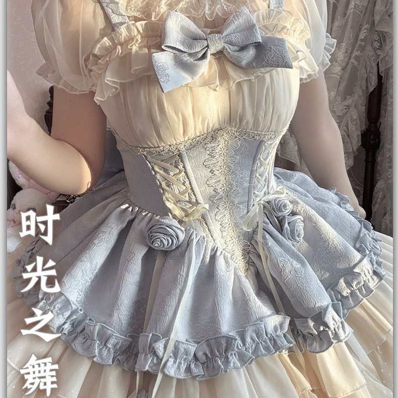[Dance of Time 3.0] Brocade Garden lolita оригинальная лолита милая маленькая свежая собака короткий балетный ло