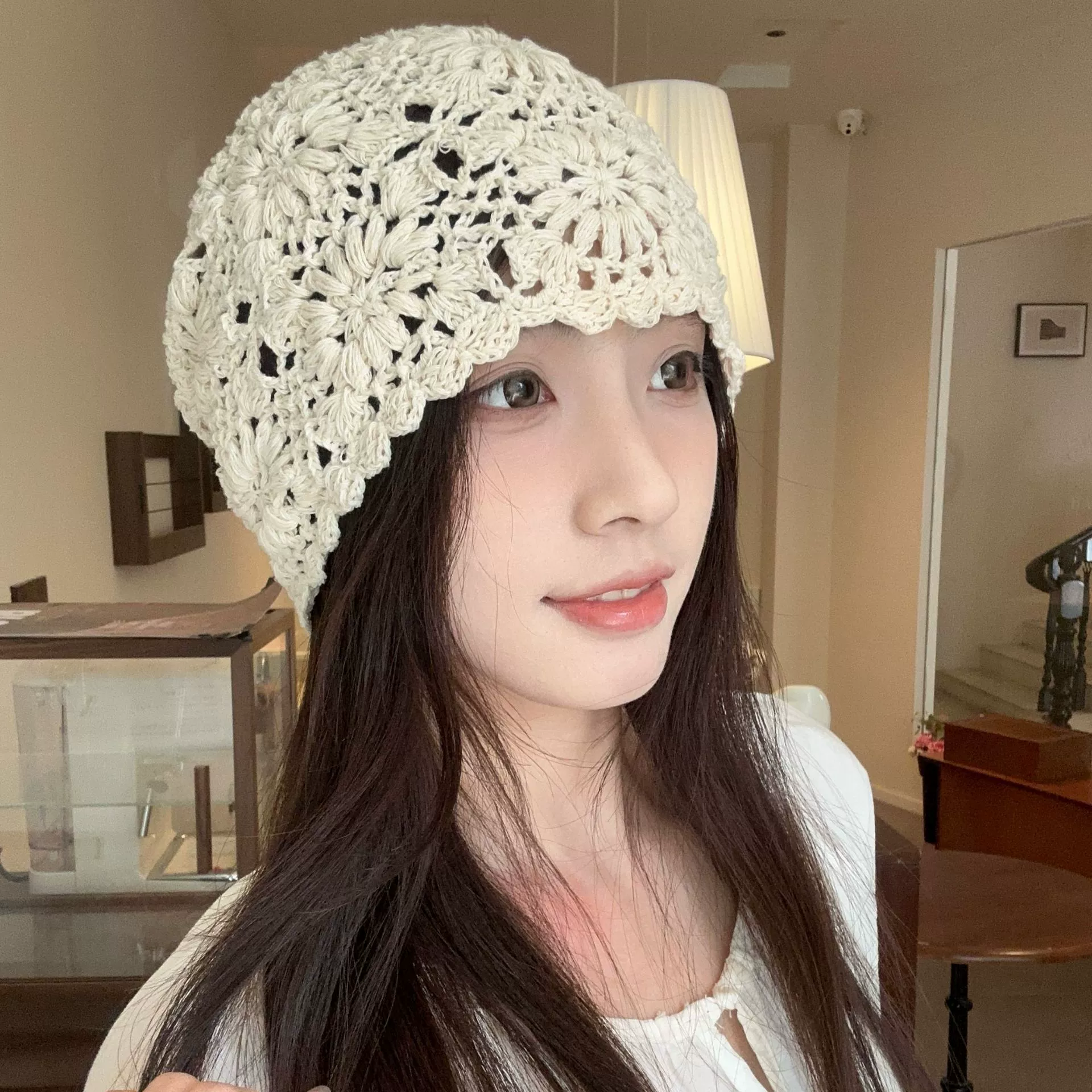 Spring summer thin knitted hat