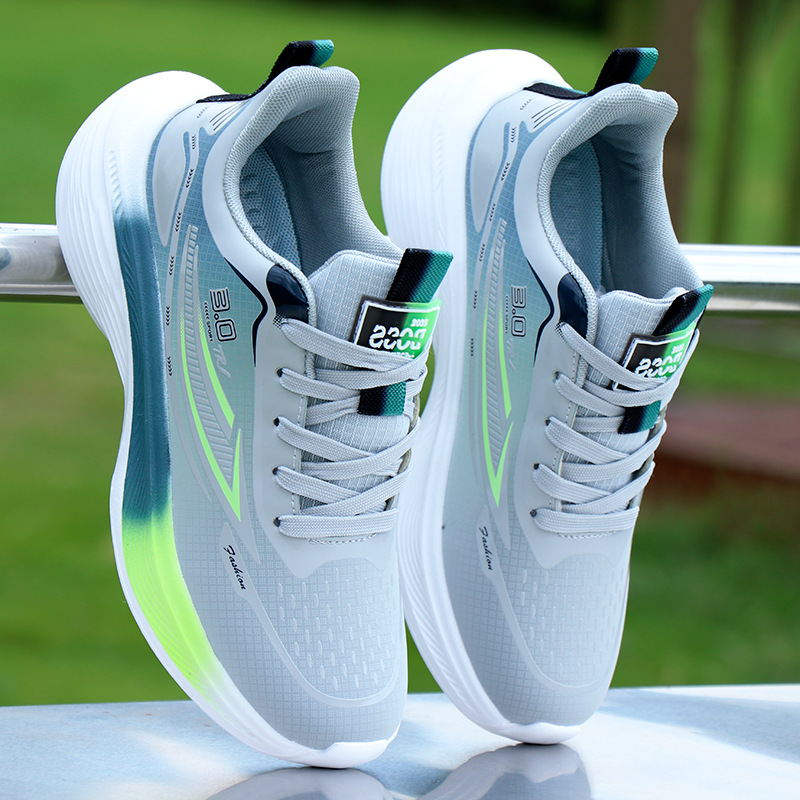 [Aumento de altura y delgado] zapatos de correr de hombre ligeros primavera / verano 2025 zapatos casuales de malla transpirables zapatos deportivos de hombre versátiles image 3