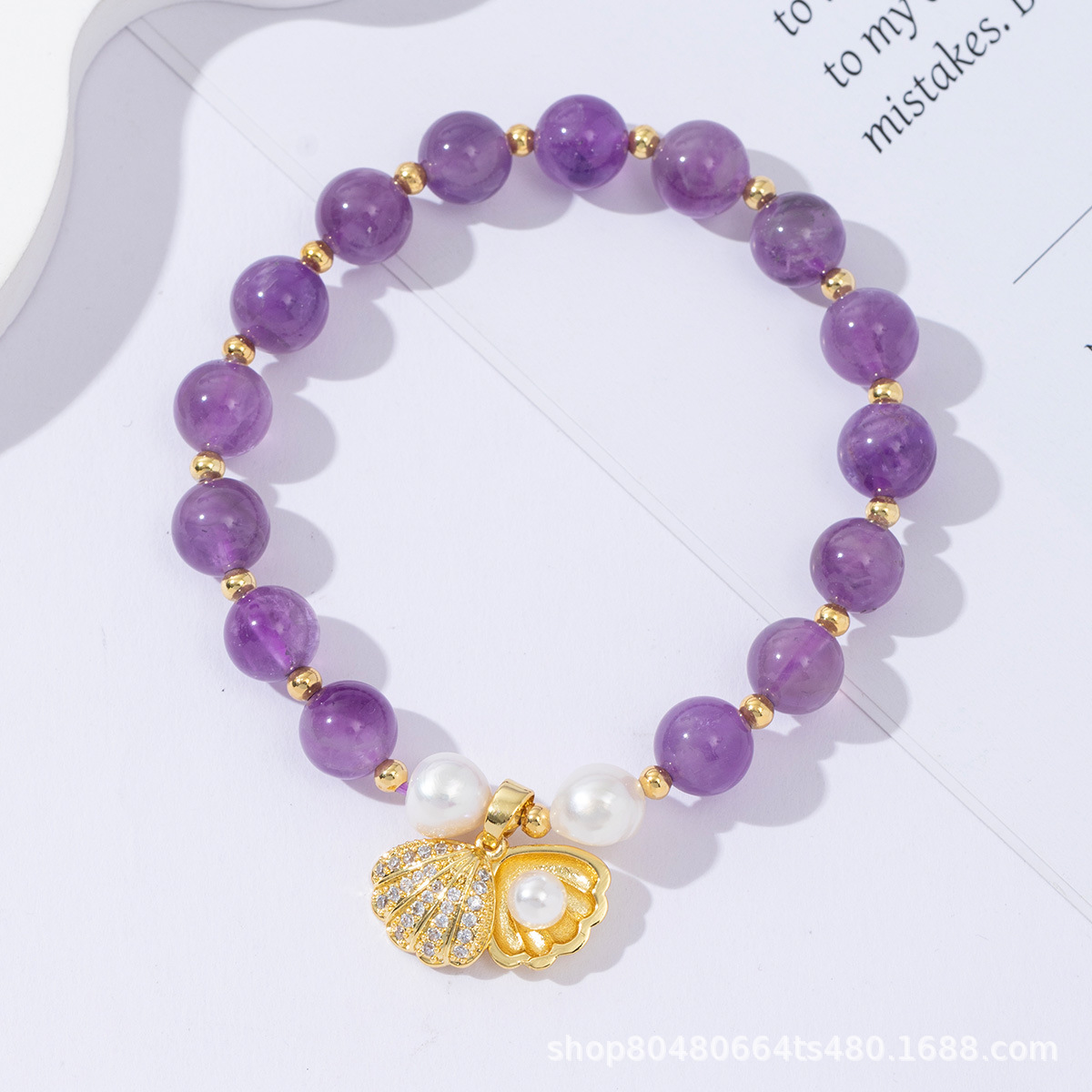 Pulseras de perlas de agua dulce naturales pulseras de alto nivel pulseras de cristal de fresa damas de moda diseñadas regalos de joyería amatista