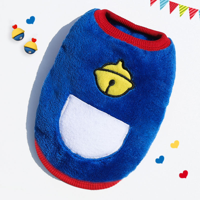 Factory direct sales flannel teacup dog small milk dog cat pet teddy clothes vest clothing supplies factory
