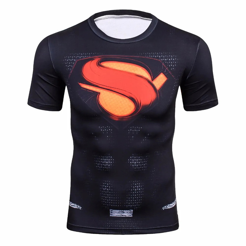 European and American New Creative Superman Pattern 3D Digital Printing Loose Casual Men's Short-Sleeved T-Shirt Daily Clothing