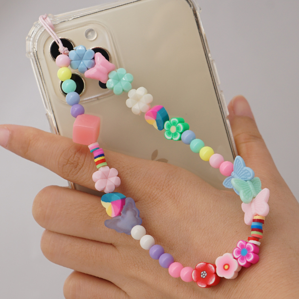 7g Weight No Inlaid Inlay Material Bracelets Classification Bohemian Soft  Flower Daisy Mobile Phone Lanyard