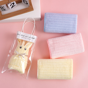 Factory Direct coral fleece bunny towel holiday hand gift wedding shop opening gift wholesale