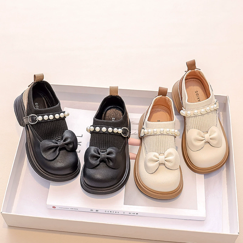 Children's footwear for princess girl's, shoes for leather shoes, genuine leather, 2023 collection, autumn