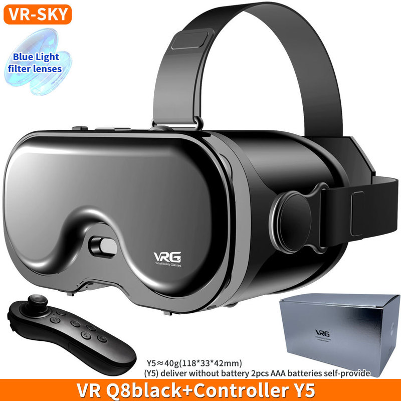 跨境批发VR魔镜全景眼睛打游戏手机Q8头戴式智能虚拟现实3d眼镜|undefined