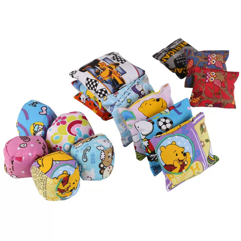 帆布250克圆沙包150g250g方型沙包学生用小沙包双层防漏幼儿园用