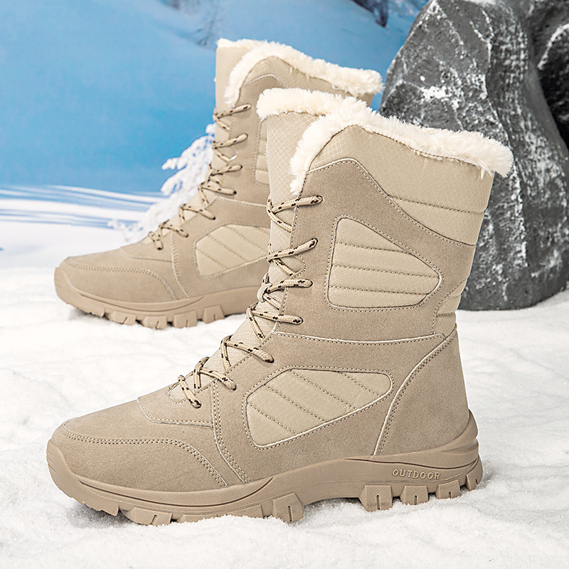 Botas de Nieve para Senderismo de Mujer de Cuero Sintético Térmicas image 4