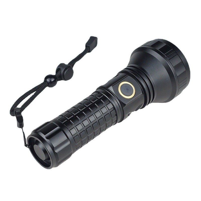 Linterna de luz fuerte, luz LED de concentración de alto brillo personalizada T40 linterna de detección de largo alcance recargable para exteriores