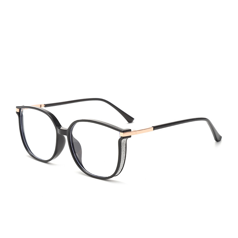 Live Broadcast New Plain Reading Glasses for Women, Transparent Tea Frame, High-Definition Anti-Blue Light Reading Glasses, Big Face Slimming Look Flat Glasses