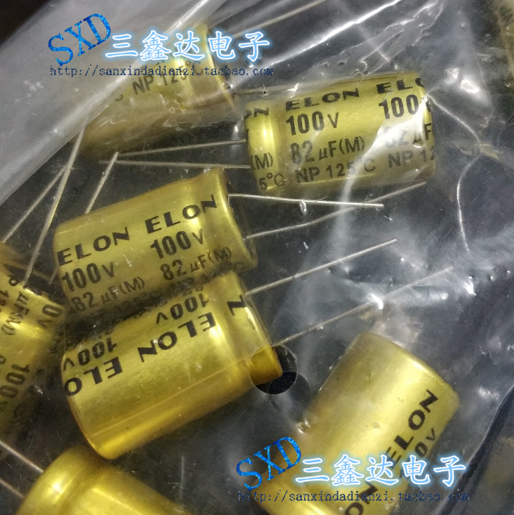 100v82uf全新无极NP音响功放音频电解电容82uf100v规格：16*25