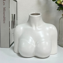 ins时尚创意美体艺术胸部造型陶瓷摆件可用于种植干花