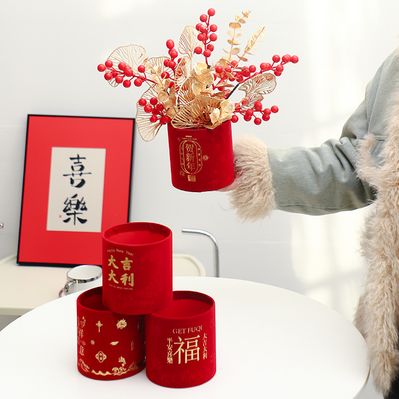 Siete colores cordier palma de flores de Año Nuevo cubre cubre cubre decoración floral roja flor de Año Nuevo cubre cubre