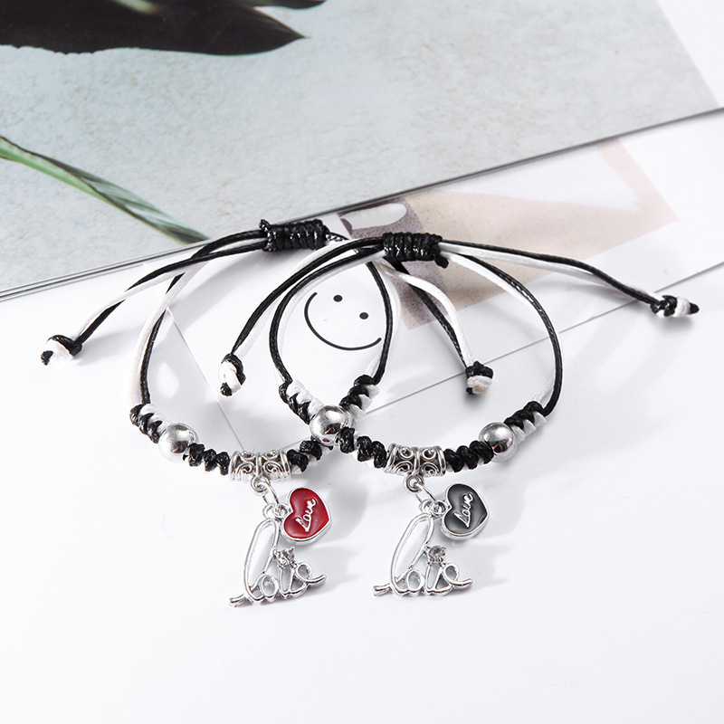 Internet Celebrity Korean Style Bracelet Female Male Student Korean Best Friend Two Three-Person Mori Style Best Friend Couple Gift Bracelet Anklet Internet Celebrity Korean Style Bracelet Female Male Student Korean Best Friend Two Three-Person Mori Style Best Friend Couple Gift Bracelet Anklet