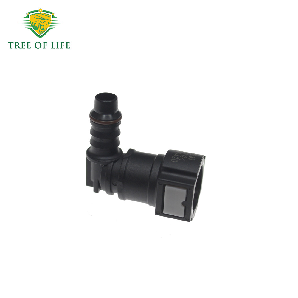 Car Fuel Line Quick Hose Connector Id8 9.89 Nylon Oil Pipe Connection Disconnect Release Hose 90 Degrees