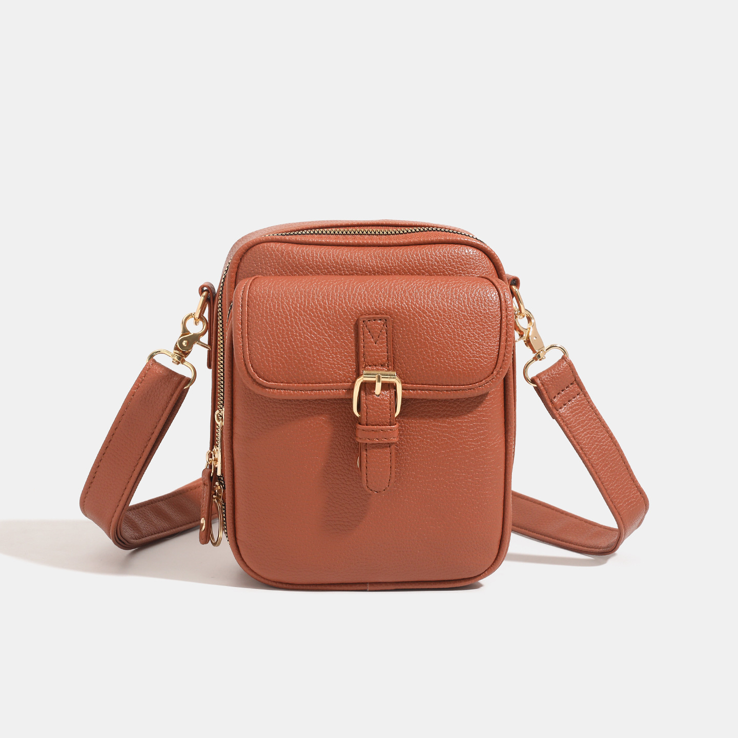 Nuevo bolso de hombro de PU, bolso de mensajero unisex, bolso de almacenamiento moderno, bolso cruzado informal, bolso para teléfono móvil, tarjetero y monedero