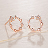 Fashionable jewelry, earrings, Korean style, silver 925 sample, light luxury style, simple and elegant design