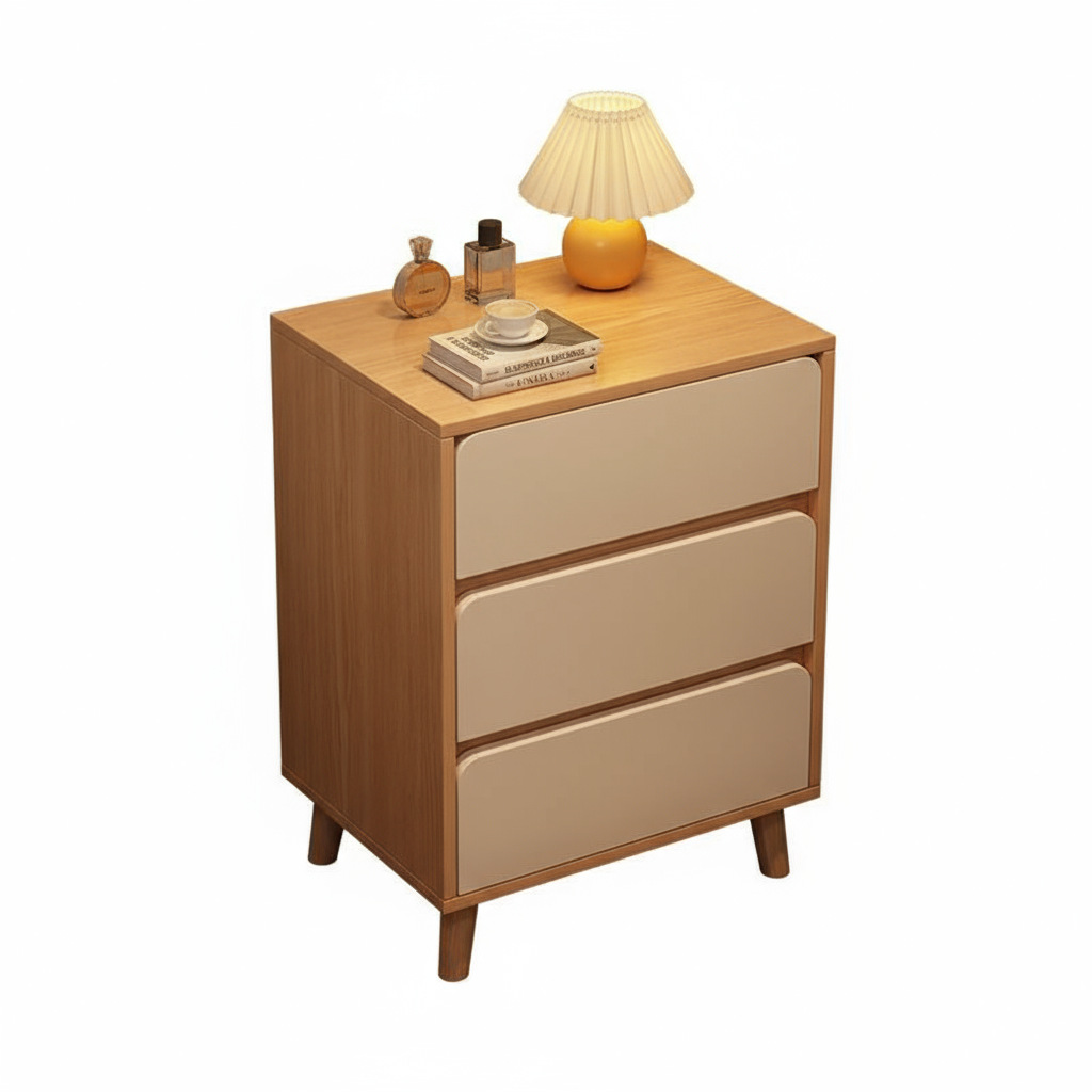 gabinete lateral de la meseta de cabezal de cama moderno y simple pequeño estante para habitaciones de alquiler doméstico dormitorio simple gabinete de almacenamiento image 6