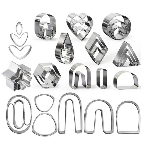 126-piece polymer clay tool set, stainless steel soft clay cutter, DIY handmade earring mold