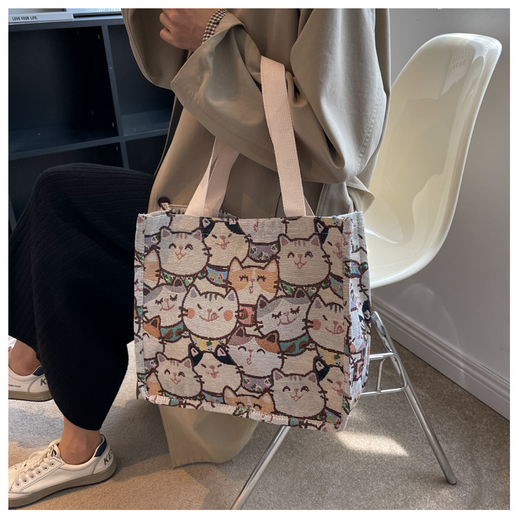 Femmes Toutes Les Saisons Toile Mignon Sac D'épaule display picture 5