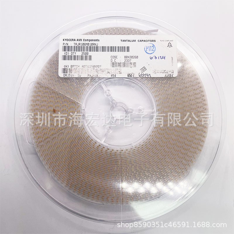 全新原装10R 16v 3R 100kHz CASE-A-3216钽电容器TRJR106M010RNJ