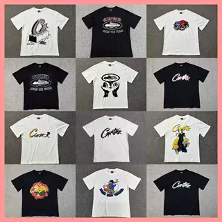 批发美式街头潮牌字母LOGO印花圆领百搭宽松短袖T恤T-SHIRT